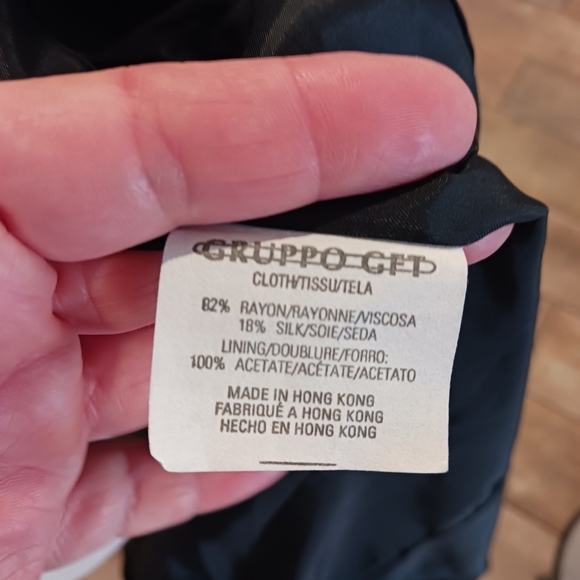 VINTAGE Emanuel Ungaro Womens Blazer 10/44 Black Velour Formal Rayon Old Money - Picture 6 of 8